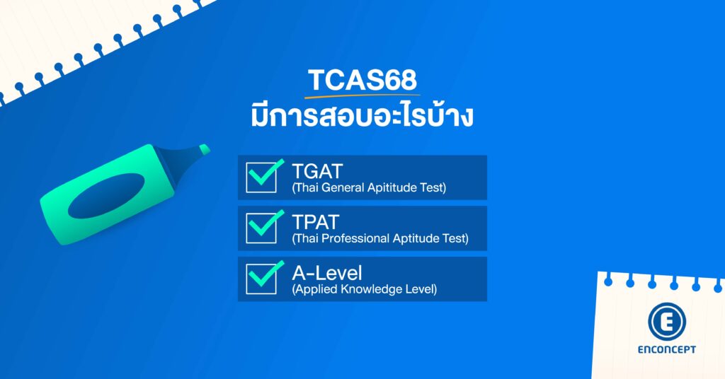TCAS68 มีการสอบอะไรบ้าง