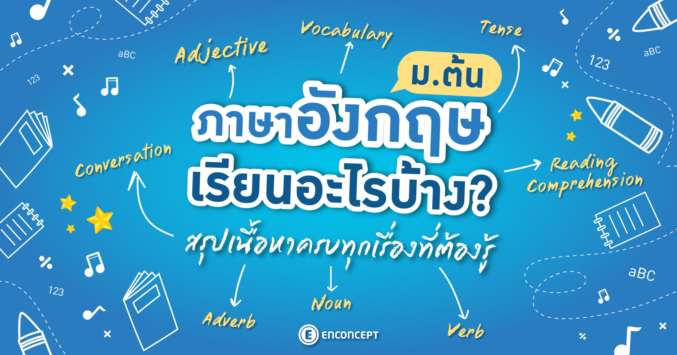 เนื้อหาภาษาอังกฤษ ม.ต้น เข้าใจใช้ได้จริงที่ Enconcept.com