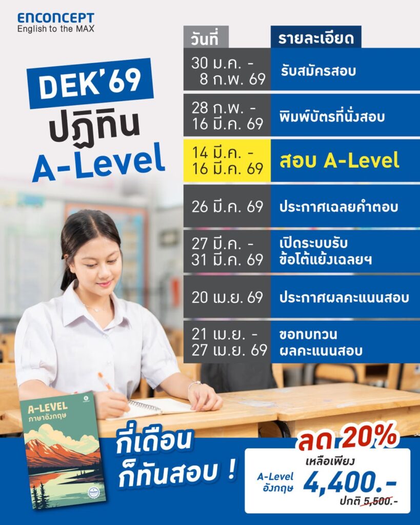 ติวเข้ม 90 วัน “ทันสอบ A LEVEL ENG”