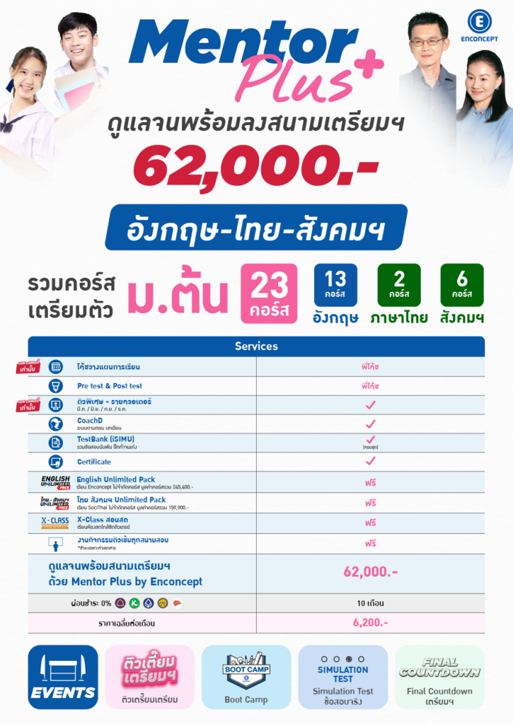 Mentor plus สอบติดเตรียม